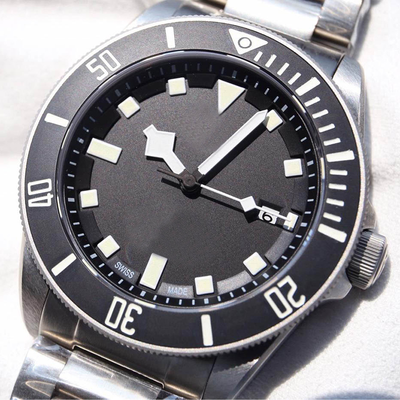

High quality Orologio di lusso pelagos black flake men master watch steel Metal Grey face Luxury watches automatic mechanical movement Mens, Slivery;brown