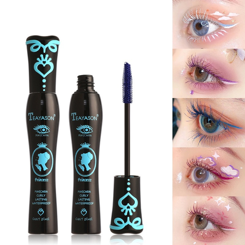 Princess Mascara Black White Purple Volume Lashes Effect Waterproof Non-smudge Mascaras Brushes-image-735946818