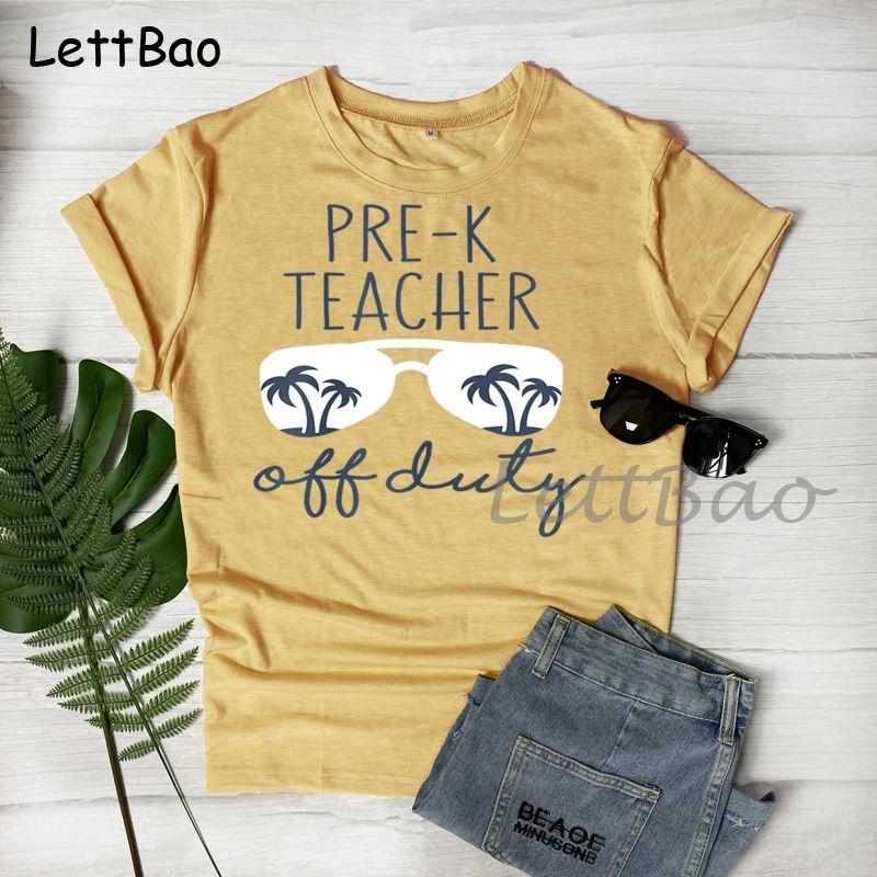 

Women' T-Shirt Teacher Off Duty School Appreciation Gift Vintage Women Men' Tshirt Funny Unisex Harajuku Cotton Tops Tee, 12
