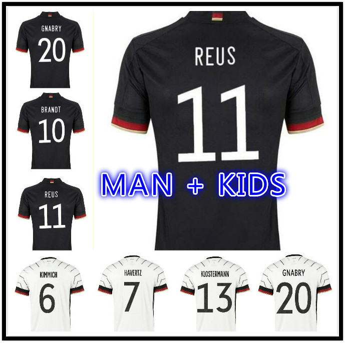 

2021 Germany soccer jersey Home HUMMELS KROOS DRAXLER REUS MULLER GOTZE KIMMICH GUNDOGAN 20 21 football shirt uniforms men kids kit, Black;yellow