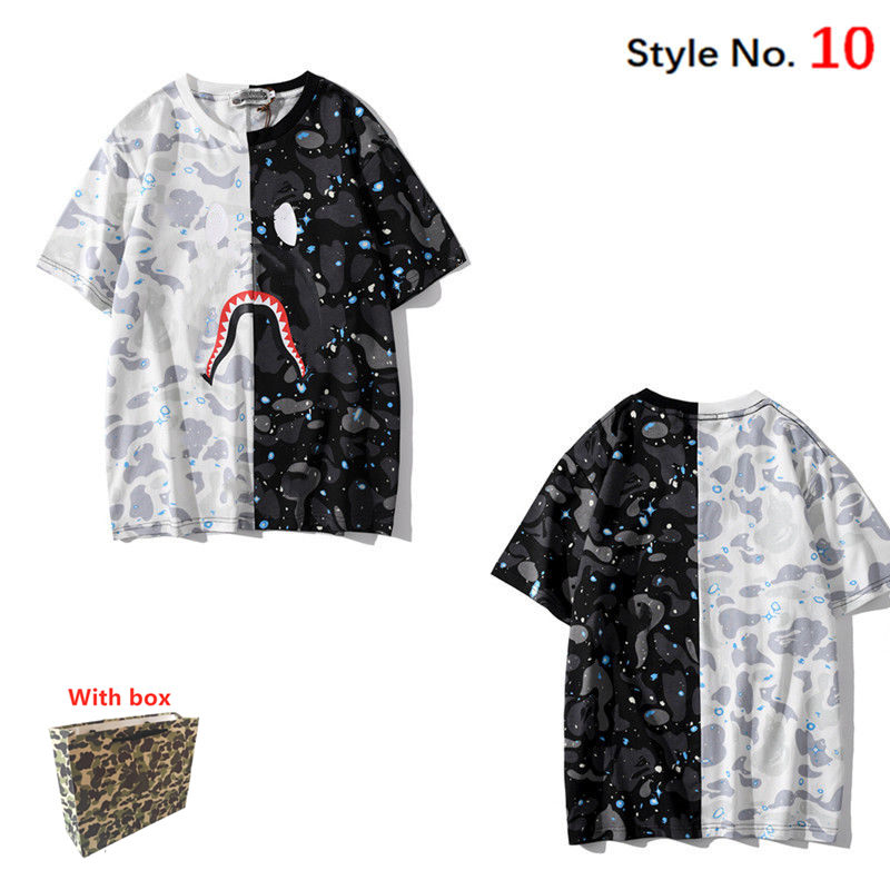 

Men's T-Shirts Women Couples Summer Top Quality Paris Street Tee Mens clothing Casual Short Sleeve jumper with box, White;black