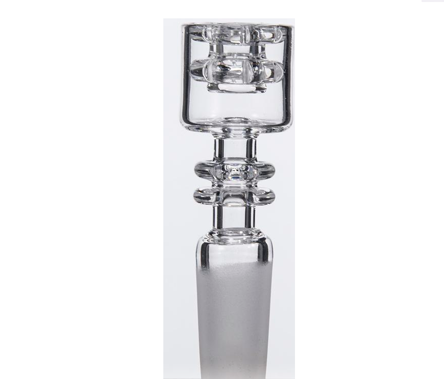 

2mm Thick Pure Crystal Quartz Double Stacker Diamond Knot 10mm 14mm 18mm Frosted Male Female Joint DHL FAST SHIP