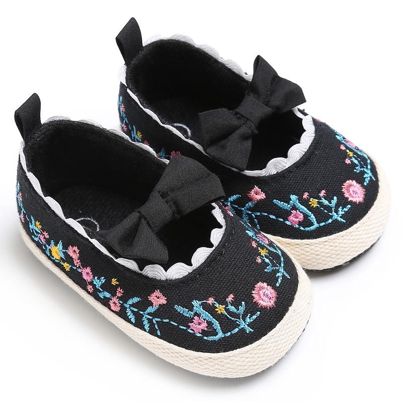 

First Walkers Bobora Autumn Spring Baby Boy Girl Toddler Shoes 2021 Born Fashion Soft Print -18M, Black