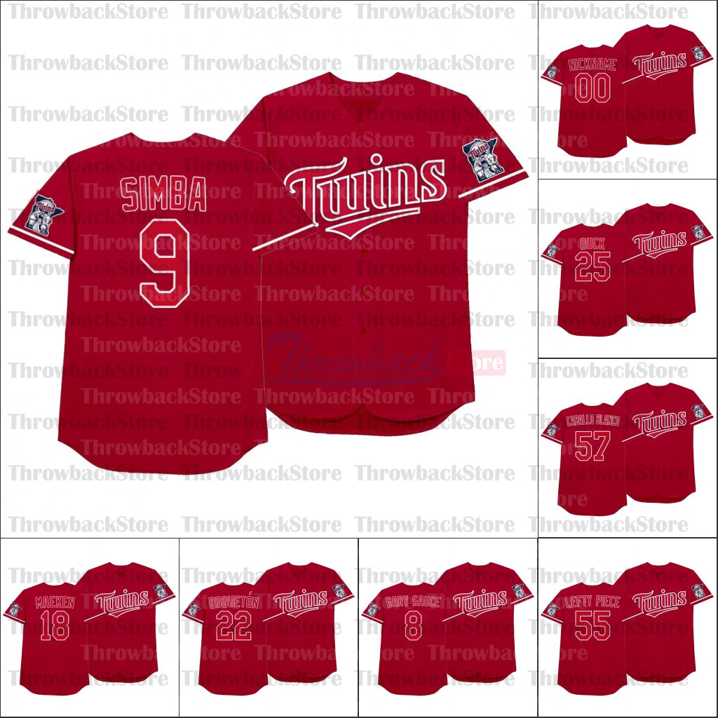

2021 Players' Weekend Minnesota Eddie Rosario Jerseys 25 Byron Buxton 20 Max Kepler Jose Berrios Nelson Cruz Miguel Sano 7 Joe Mauer, Women
