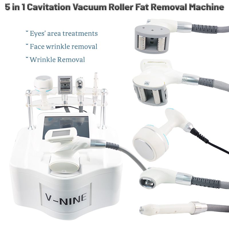 

5 in 1 V9 body shaping vela machine with vacuum roller RF ultrasound cavitation for slimming beauty salon use
