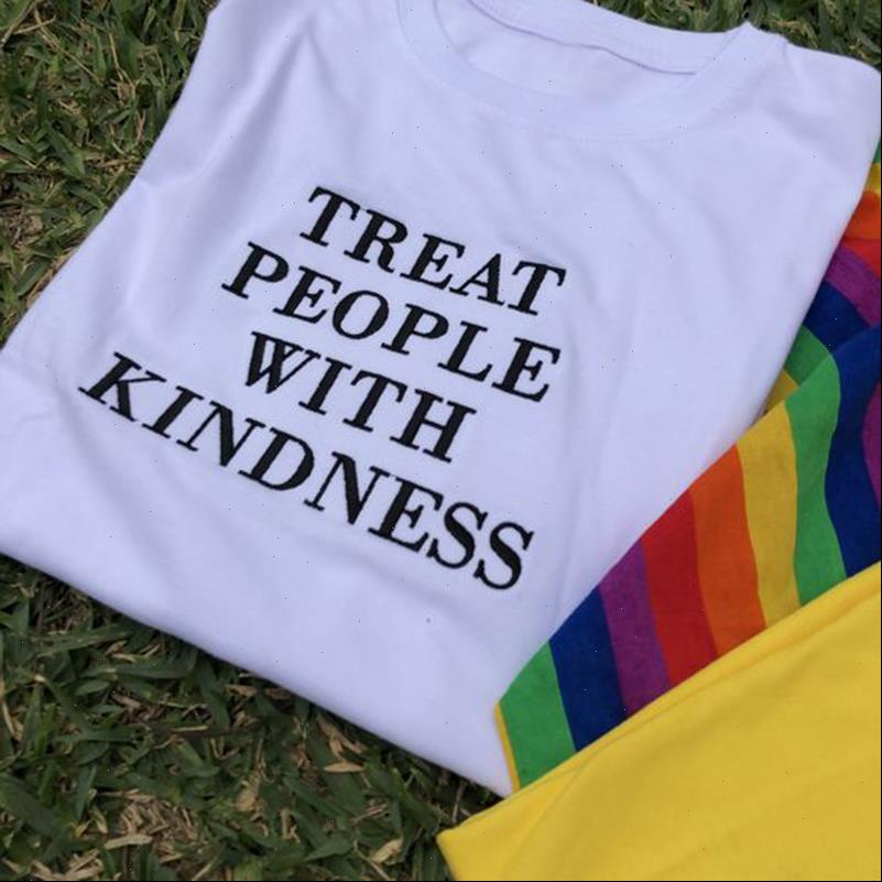 

harry styles women t shirt fine line treat people with kindness letter fashion harajuku summer casual vintage fun o, White