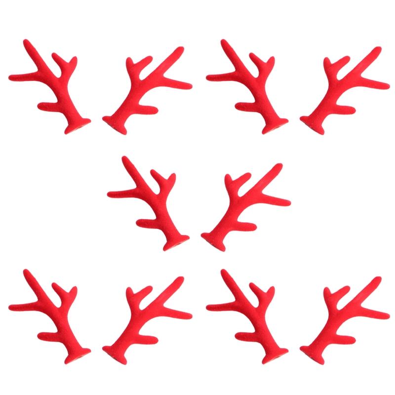 

Hair Clips & Barrettes 5Pair Christmas Simulation Antlers Headwear Headband Artificial Sika Deer Year Decorations, Golden;silver