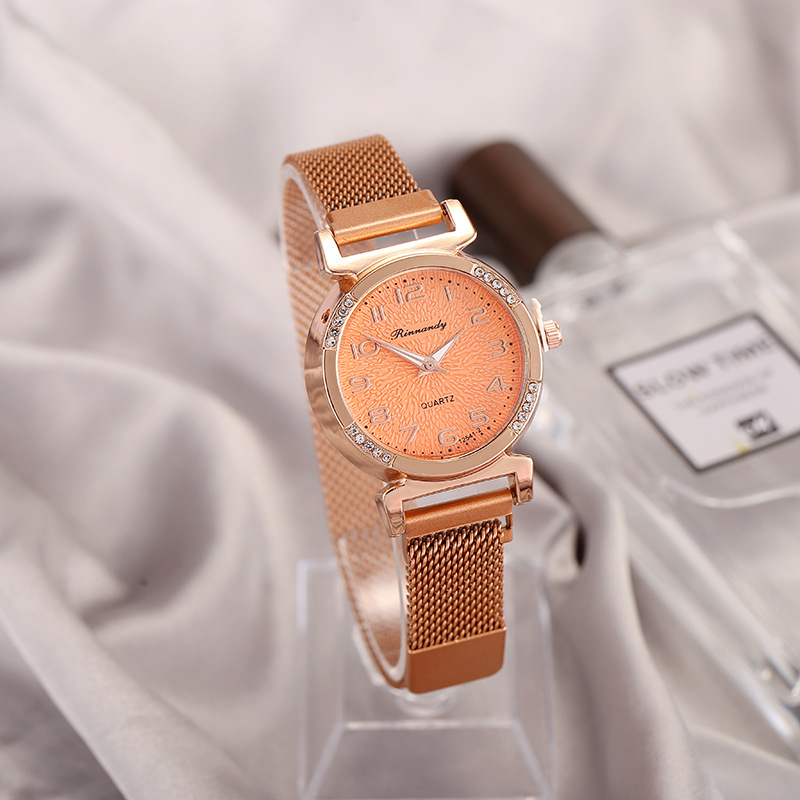 

Women Watches Ultra-thin Ladies Clock High Quality Mesh Stainless Steel Band Elegant Rhinestone Rose gold Watch, Leave a message about color
