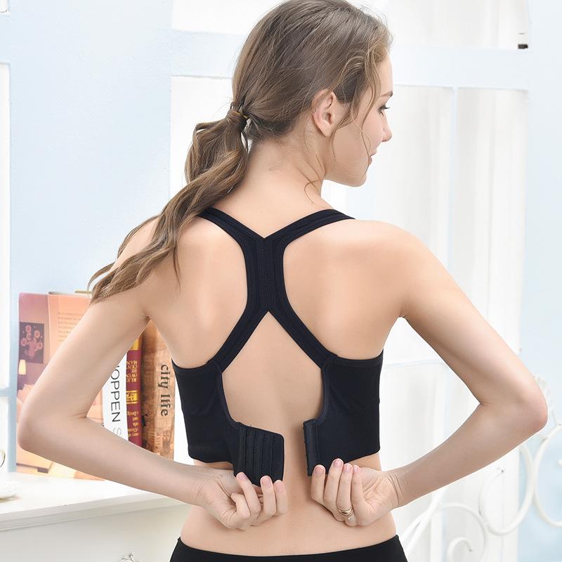 Quick-drying Shockproof Sports Bra Vest-style Running Push Up No Steel Ring Deportivo Mujer Gathering Large Size Sport Top Yoga Outfit-image-673854331