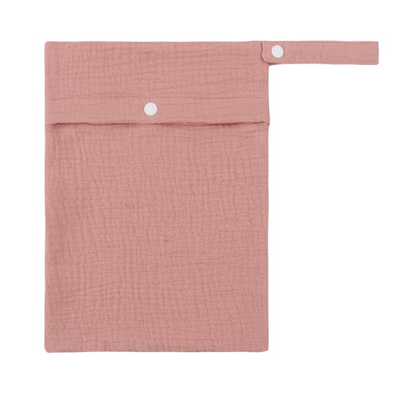 

Cloth Diapers 40JC Multifunctional Baby Diapper Bag Reusable Solid Color Travel Nappy Pouch Soft Cotton Mummy Storage 25x20cm