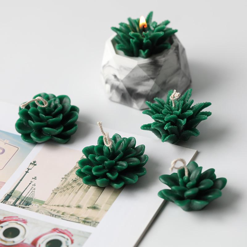 

Craft Tools 3D Succulent Plants Candle Mold Cactus Silicone Holder Gypsum Plaster Silicon Mould