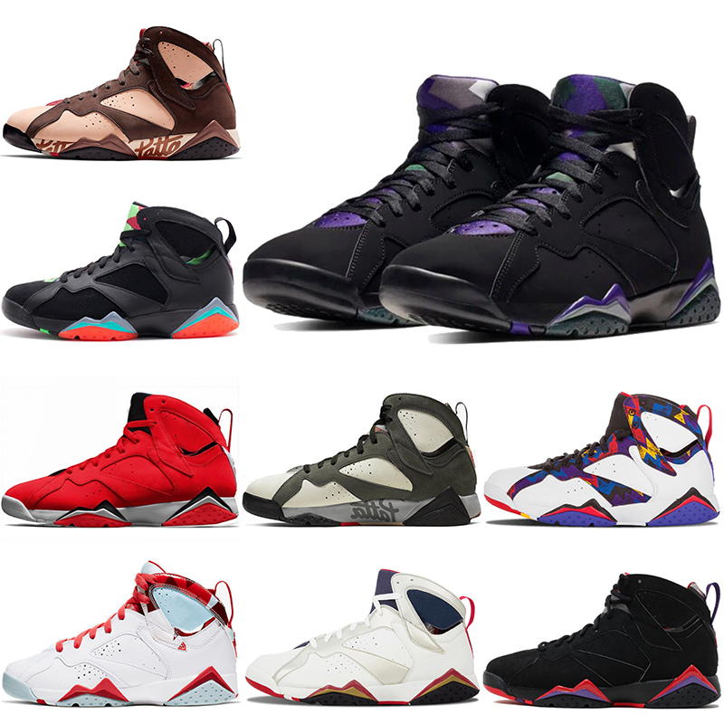 

With Box 7 7s Jumpman Men Basketball Shoes Patta X Ray Allen Raptro Charcoal Barcelona Nights Olympic Mens Outdoor Trainers Sneakers, Bubble packaging bag