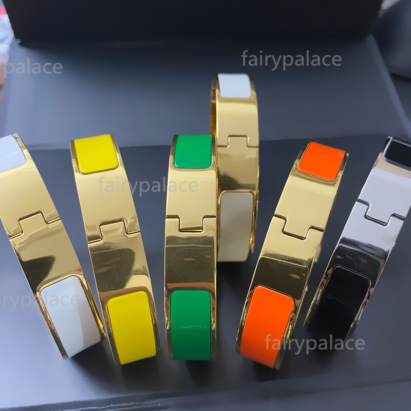 

2021 Fashion Stainless Steel Enamel bracelets charm Simple bangle braccialetto pulsera for mens and women wedding lovers gift jewelry