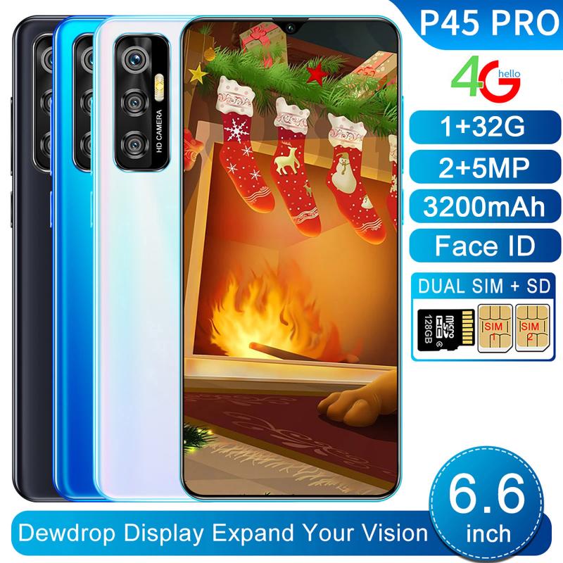 

Pro+ 18:9 Cell Phones Android 6.0 1GB+32GB Face ID 4G Smartphones 3200mAh Quad Core 6.3inch Dual SIM+SD 32G SDCard Celulares Walkie Talkie
