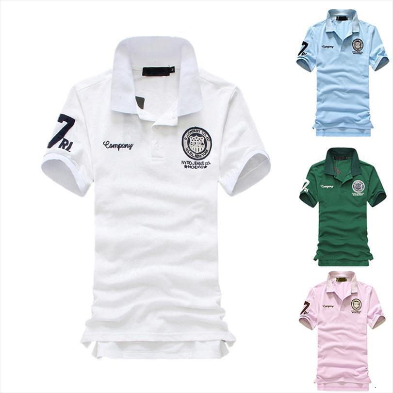 

summer man shirt men polos brand cotton short sleeve mens business casual striped, White;black