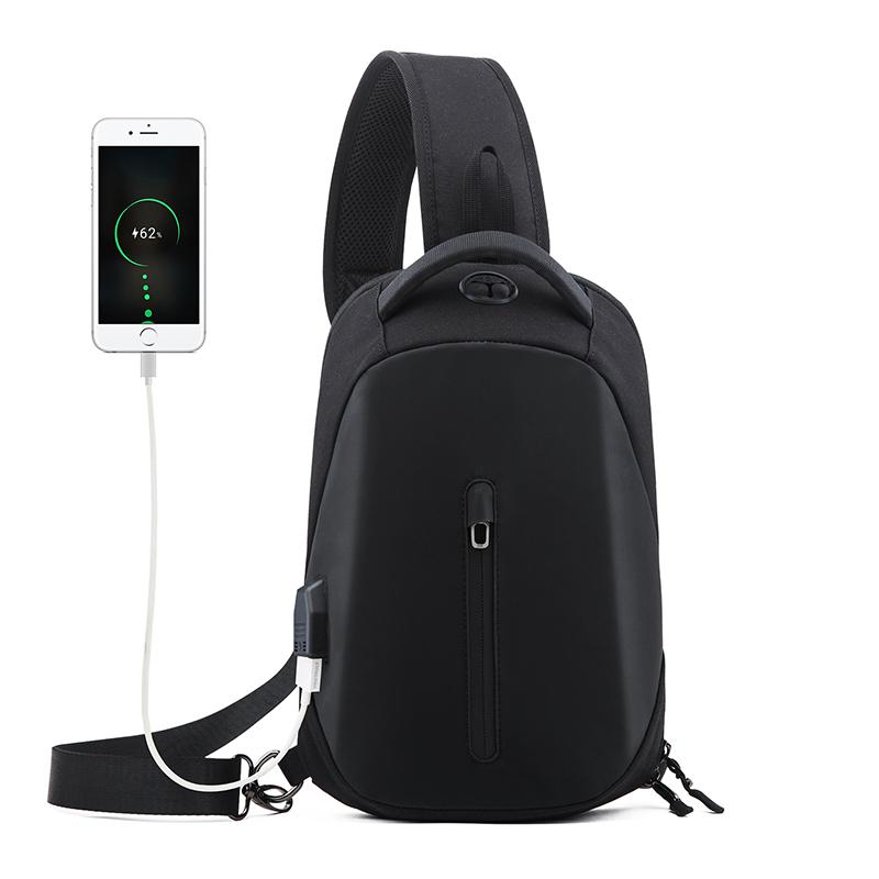 

Waist Bags DC.Meilun Brand Men Soft Leather Casual Mens Messenger Sling USB Charge Bag Crossbody Chest Waterproof, As pic