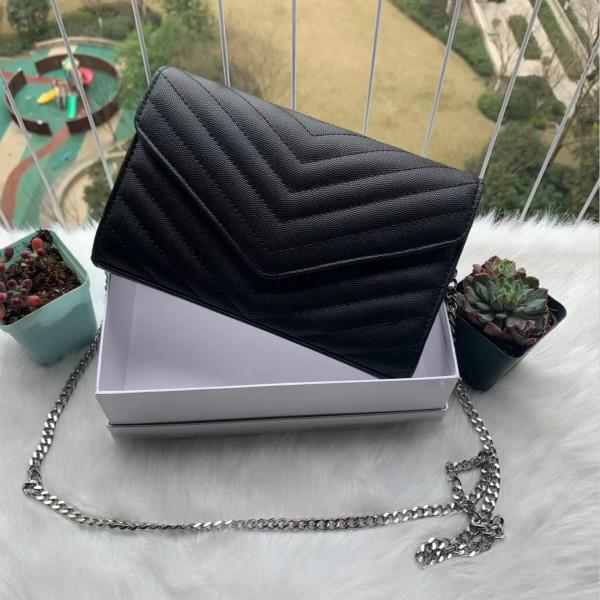 

HH Women luxury designer handbags loulou Gold /Sliver chain bag messenger Handbag genuine leather purse brand Flip Cover Diagonal shoulder bags Wallet, Additional shipping fee