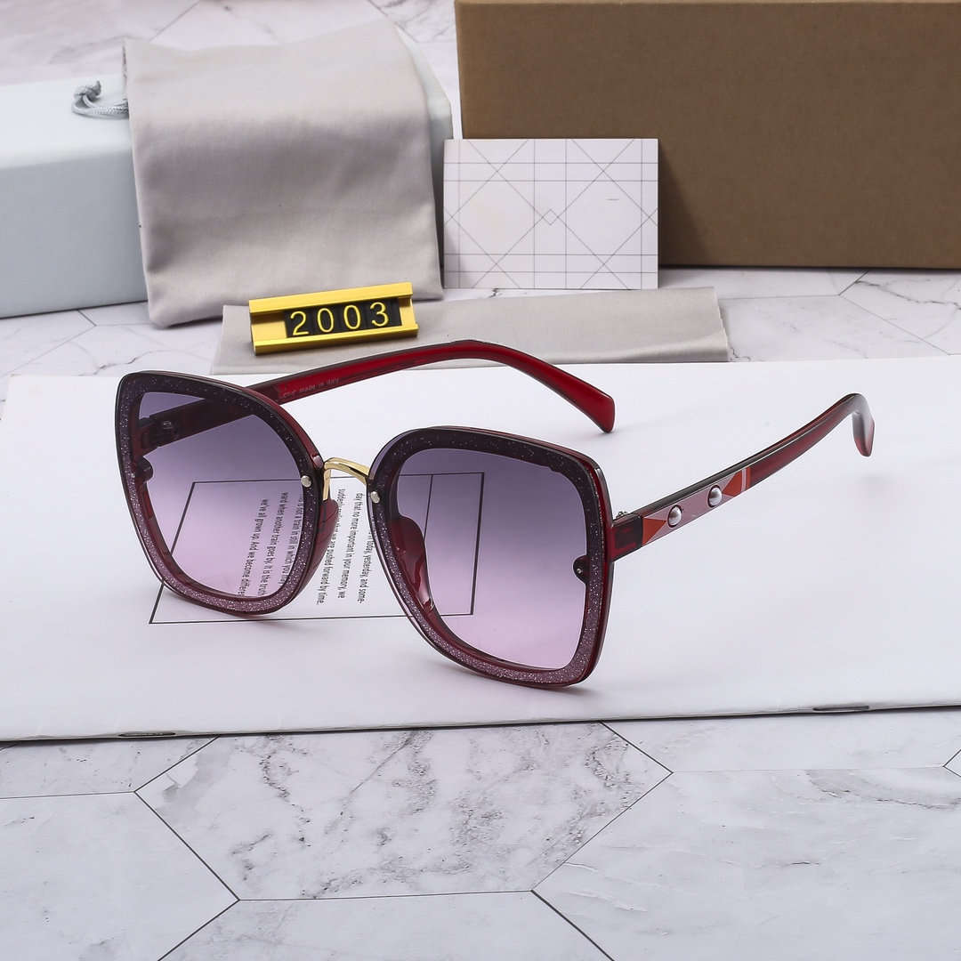 

21s New 2021 Popular Women fashion Sunglasses Square Summer Style Full Frame Top Quality UV Protection 2003 Mixed Color Come With box, White;black