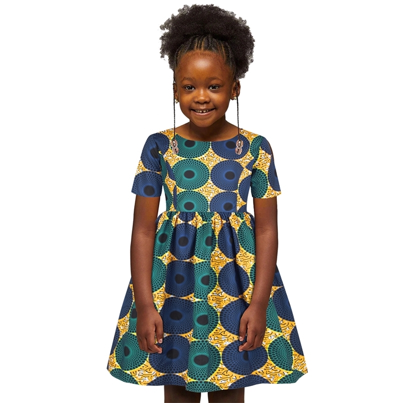 

Ankara African Dresses Baby Clothes Kenya South Africa Night Dress For Kids Vestidos De Fiesta Robe Africaine Soiree Dashiki 210602, Tqse010