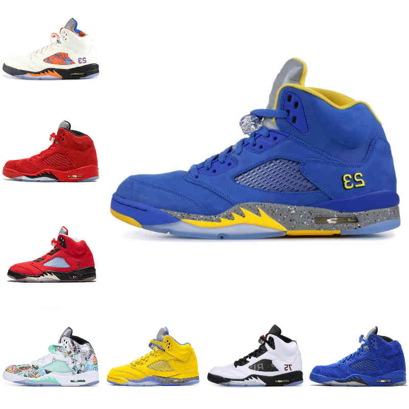 

2021 New Fire Red 5s Men Basketball Shoes 5 TOP 3 Grape Aqua Suede Blue Red TROPHY ROOM Laney Oreo Wings Mens Airs Outdoor Trainers Sports S