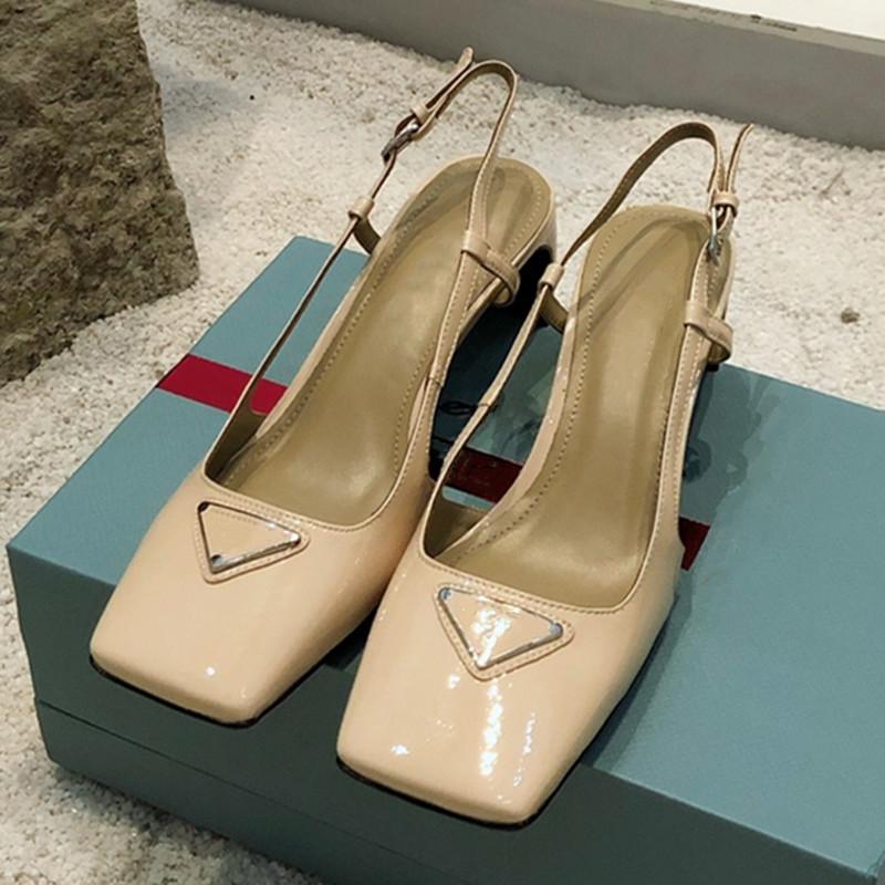 

Buckle Strap Woman Shoes Square Heels Sandals Solid Ladies Summer Cool Fashion Middle Women 2021, Black