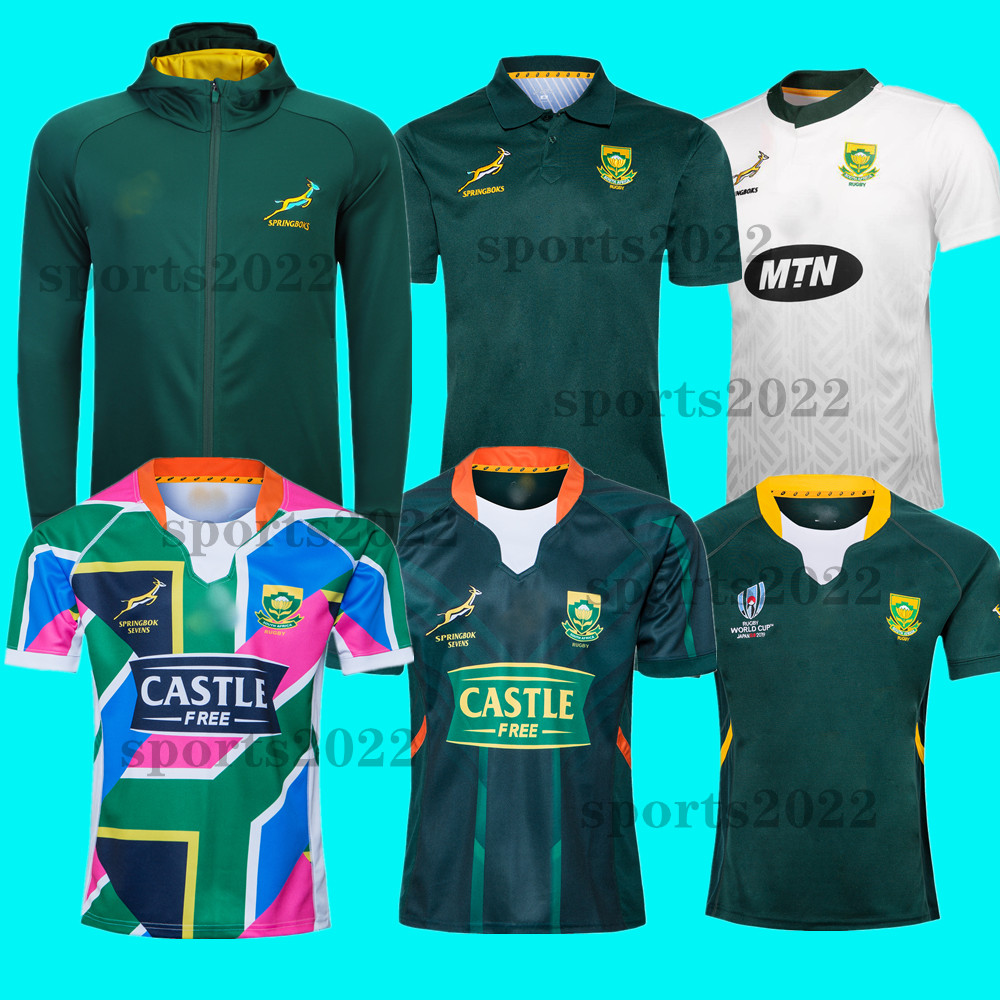 

20 21 South 2021 2022 New Africa SEVENS Rugby Jersey Signature Edition Champion Joint Version Mens national team POLO shirts, Black;gray