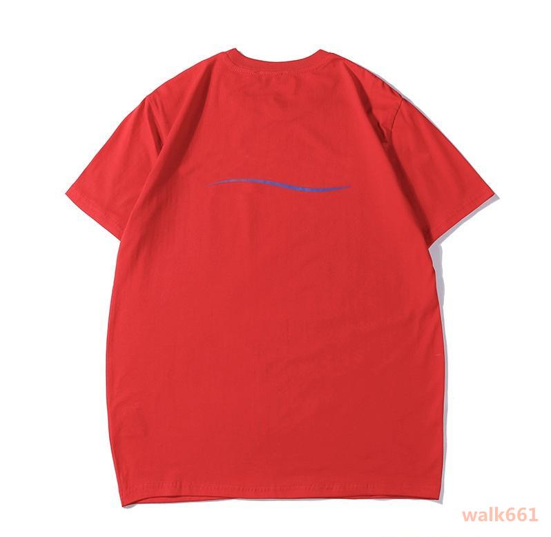 

shirt 2021 Luxurys Designers Mens Womens T shirts tee male cotton short sleeve round collar summer youth multi-color fashion print casual thin style S-2XL#02, Red