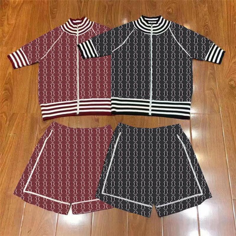 

Summer Lady Knits Personality Charm Women Tanks Dresses 2 Colors Simple Stripe Two Pieces Suit Birthday Gift for Wife Coat, Red
