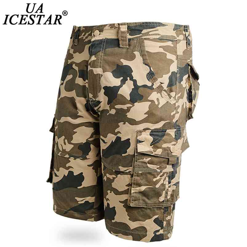 

UAICESTAR 100% Cotton Camouflage Shorts Men Brand Summer Military Slim Pants Large Size Casual Jogger Men's Shorts 210720, Khaki