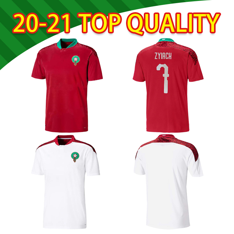 

2021 Morocco National Team HAKIMI ZIYECH Men Soccer Jerseys SAISS EL- ARABI FAJR MUNIR EN-NESYRI Home Away Adult Football Shirt Short Sleeve, Black;yellow
