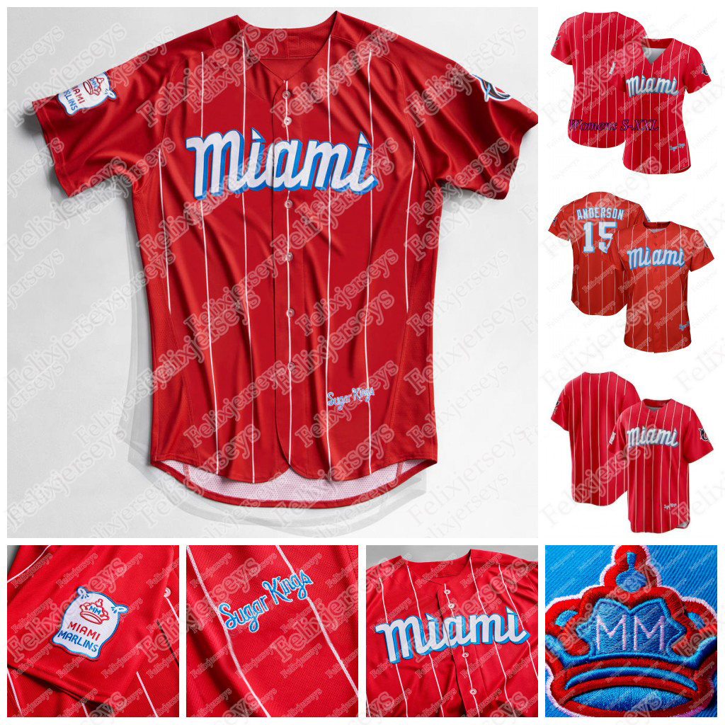 

Marlins Sugar Kings 2021 City Connect Jersey Brian Anderson Jesus Aguilar Sandy Alcantara Jazz Chisholm Jr. Lewis Brinson Miguel Rojas Magneuris Sierra, Custom cream
