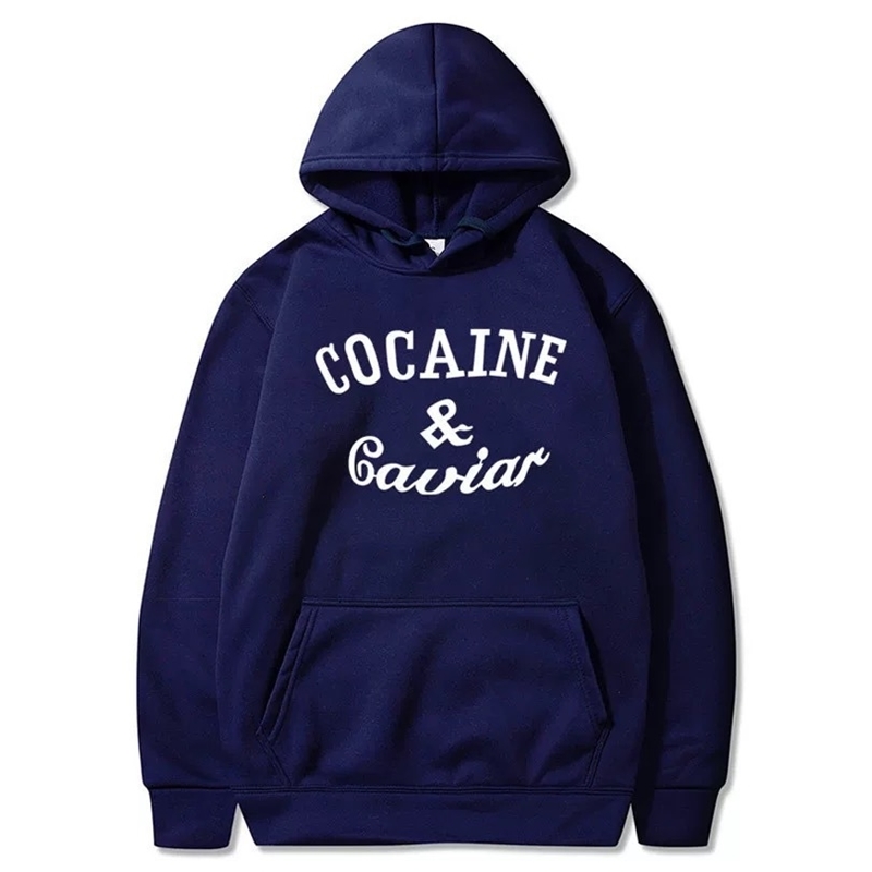 

2021 print Pullover couple cocoines & caviar hip hop letters, Black