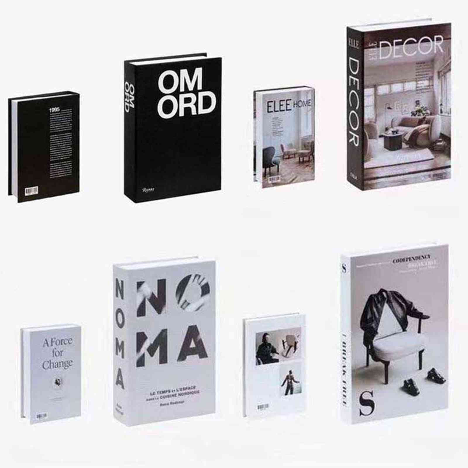 

Room Decoration Simulation Fake Book Display Furnishings Home Hotel Decorative Book White for Interior Prop Book Shelf Display Q0827 H1102