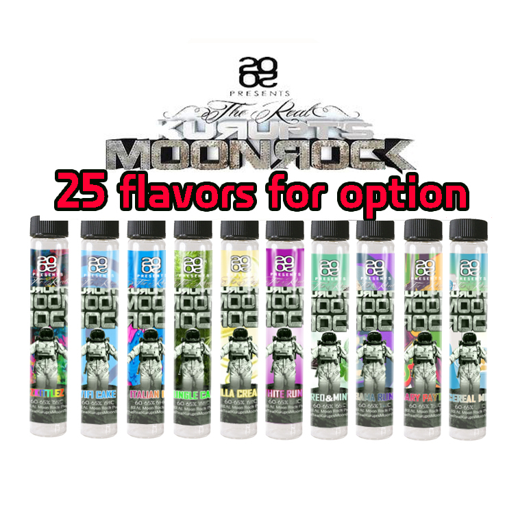 

Empty 2020 Presents Kurupts Moonrock Pre Roll Glass Tube Obama Runtz Gary Payton Connected Alien lab Pre-roll tube Packaging