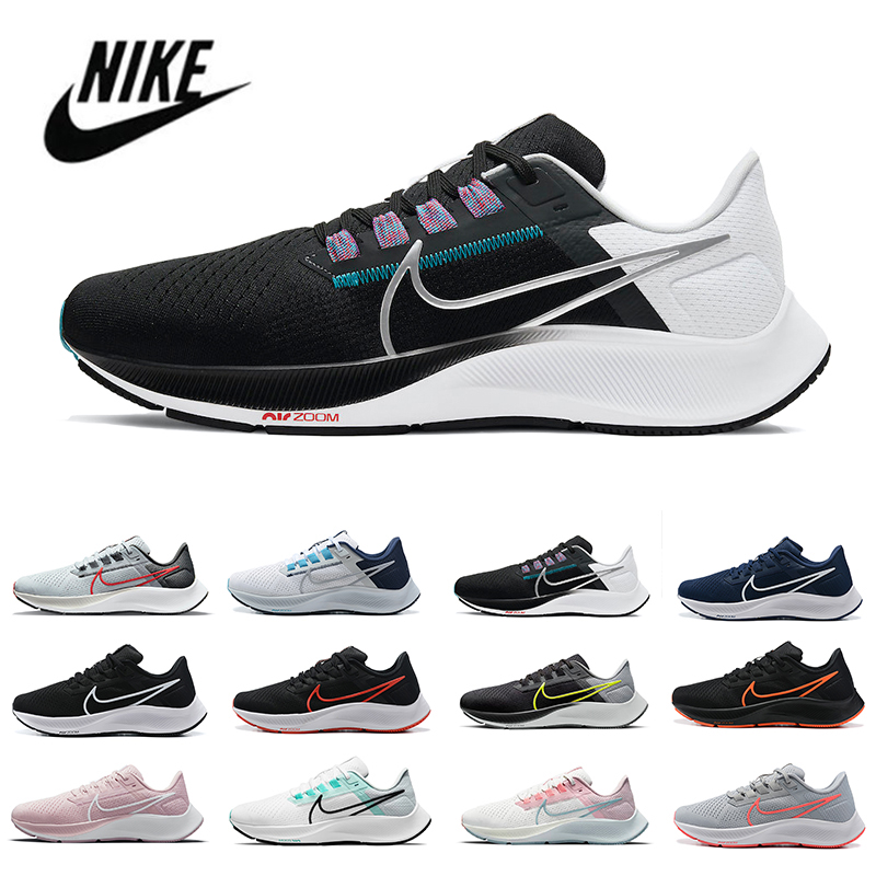 

Nike Air Zoom Pegasus 38 Available men women Running Shoes Kelly Anna London FlyEase White Black Flash Crimson Midnight Navy Greedy outdoor Sports Sneakers, Color#1