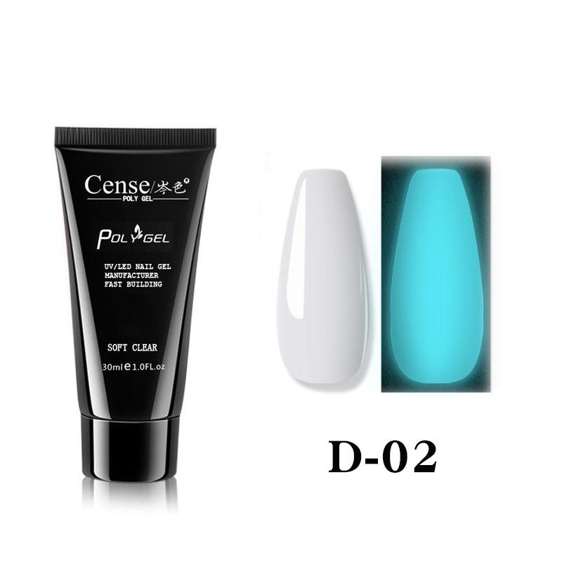 

Nail Gel 30 ML Fast Acryl Building Extension Glow In The Dark Multifunction Colorful Rhinestone Glue, Red;pink