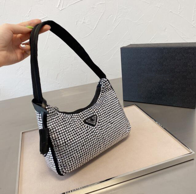 

2021 womens bag bling rhinestone luxury Axillary bag women letter glisten handbag purses crossbody bags ladies shoulder bags
