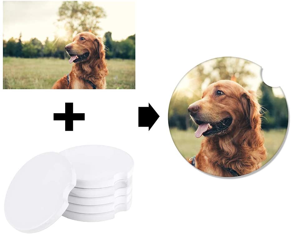 

Sublimation Blank Car Ceramics Coasters 6.6*6.6cm Hot Transfer Printing Coaster Blank Consumables Materials