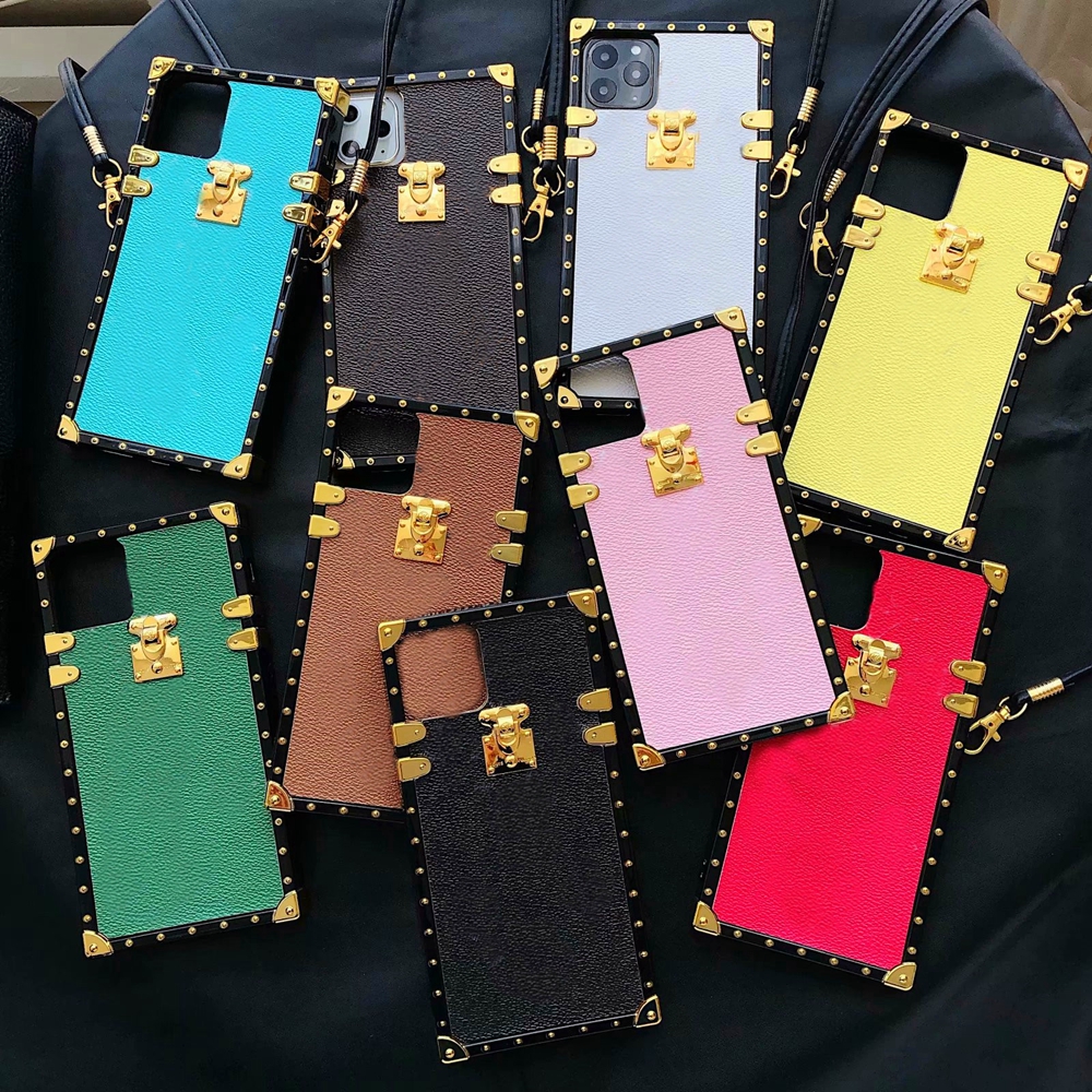

Luxury Designer Phone Case for iphone 13 Pro max 12 Pro Max 12 Mini 13 Mini 11 XR Xs Max 7/8 Plus Fashion Leather Square CellPhone Cover for Samsung S20 s10 NOTE 8 9 10, 5#l+logo