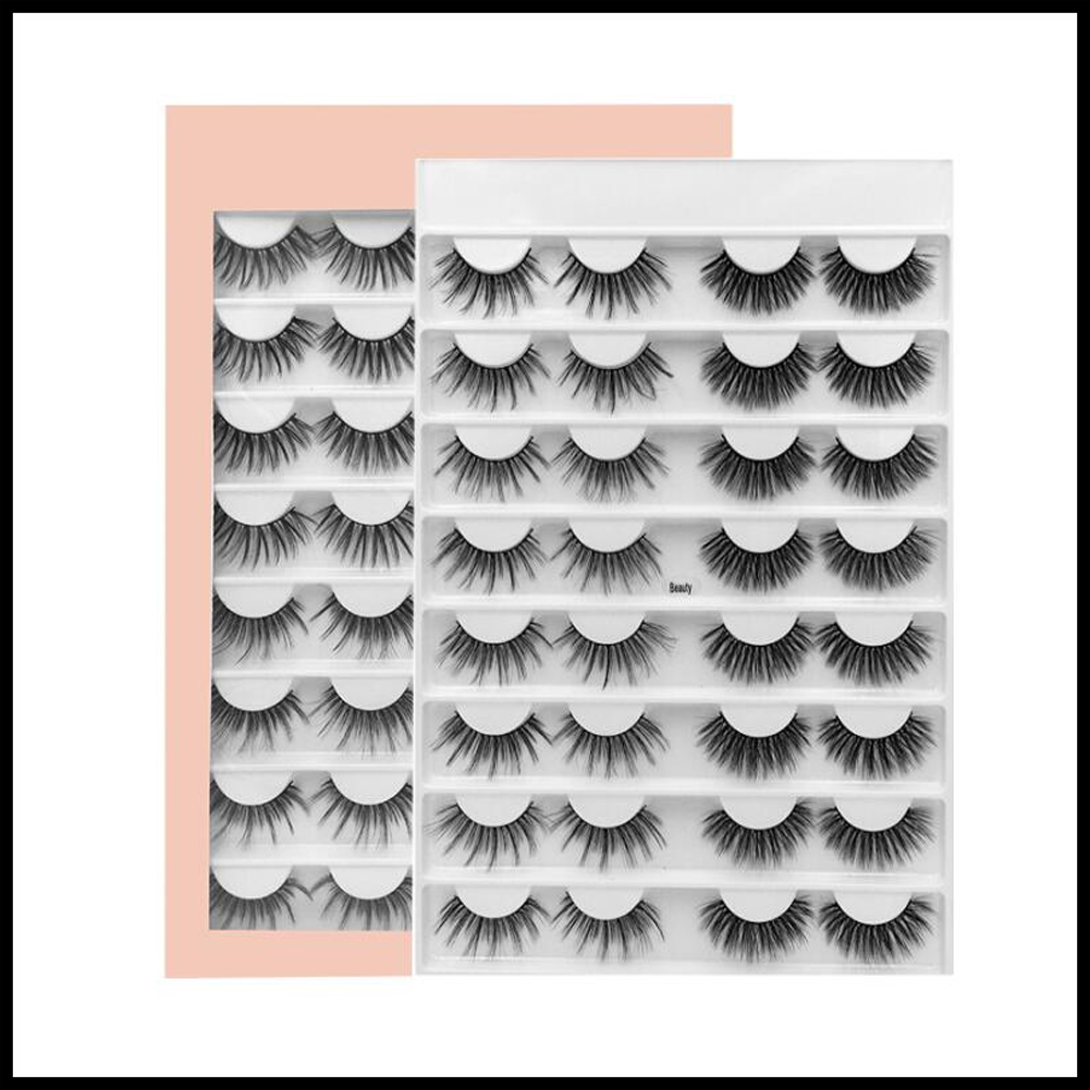

EPACK 16 Pairs Multipack Faux 3D Mink Eyelashes False Handmade Wispy Fluffy Long Natural Makeup Tools, Picture