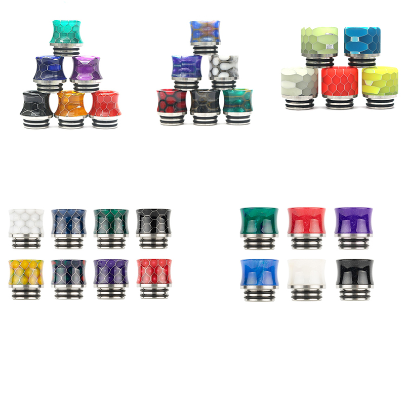 

Authentic VapeSoon Resin + Stainless Steel Hybrid 810 Drip Tip Mix Order Retail Box Package