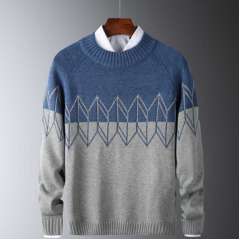 

Men Autumn Casual Pattern Thick Fleece Cotton Sweater Pullovers Men Outfit Fashion Vintage O-Neck Coat Sweater Male 3XL 210603, Bl976 khaki