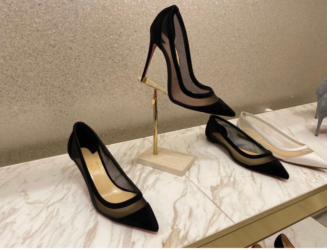 

Designer Fashion Sandals Galativi Mesh Pointed Toe Red Bottom Women's Pumps Sexy Lady High Heels Evening Party Wedding Bridals EU35-43