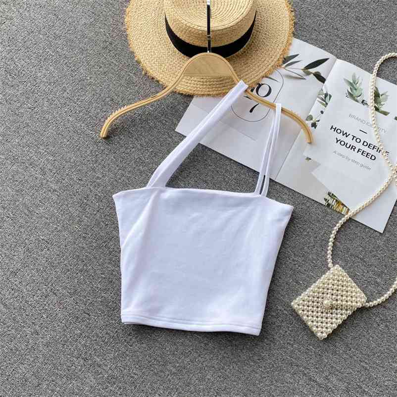 

Women Outer Slim Suspender Vest Sexy Solid Color Bottomed Short Fashion Spring Summer 11B760 210525, Black