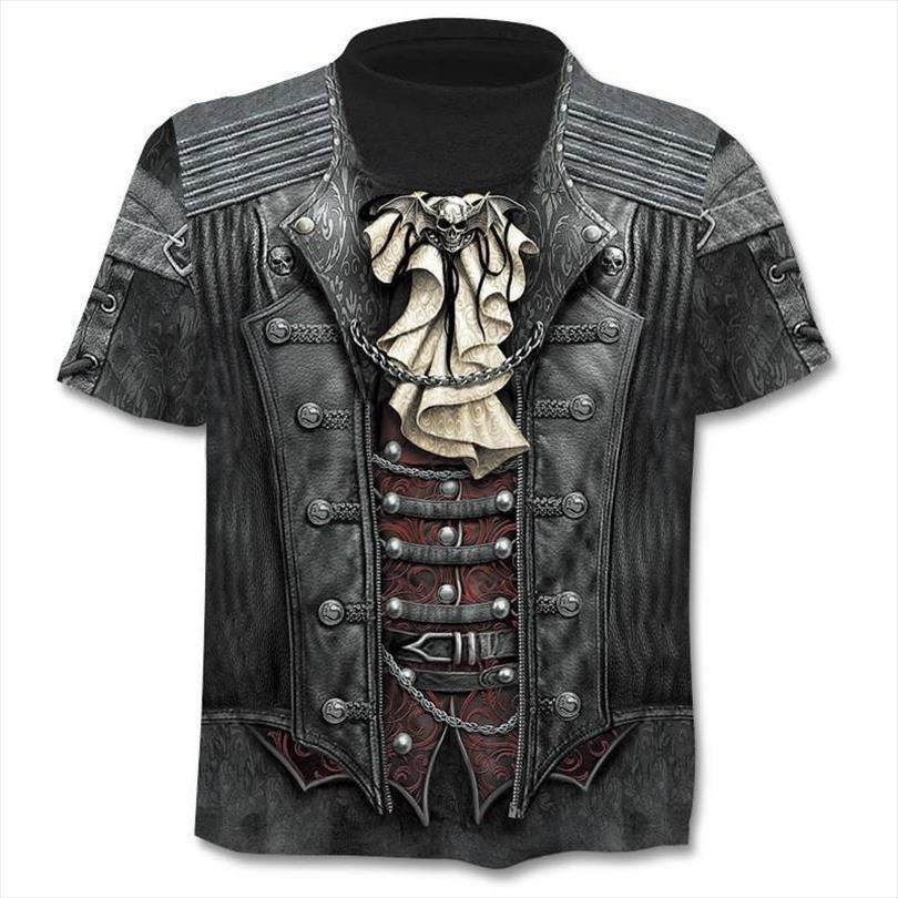 

Summer 3d Skull Mens T Shirts Short Sleeve Funny Punk Anime Gothic 3dt Clothing, White;black