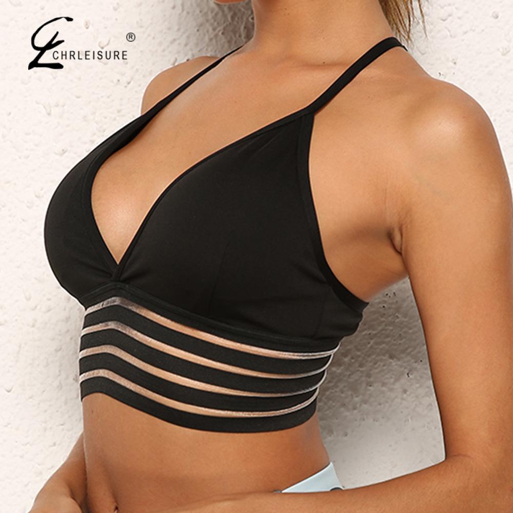 

sportswear womenSexy V-neck Push Up Fitness Bra For Women Solid Workout Brathable Seamless Underwear Backless Stick Bras, Leopard