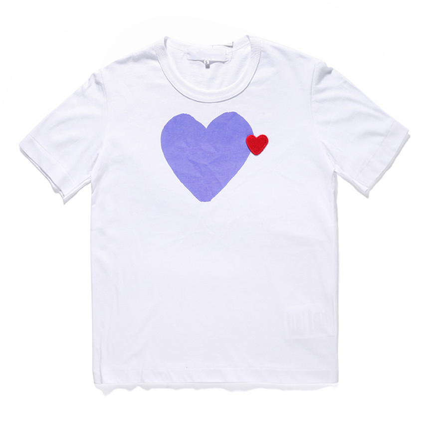 

Classic PLAY unisex t-shirt #C022 summer short sleeve fashion tees harajuku luxuries stylist heart pattern men women designers CDG casual hip-hop tops, Model 6