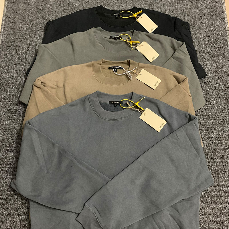 

21SS Kanye West Season 6 Sweatshirts Men Women Best Quality Oversized Autumn Winter Heavy Fabric Season 6 Hoodie