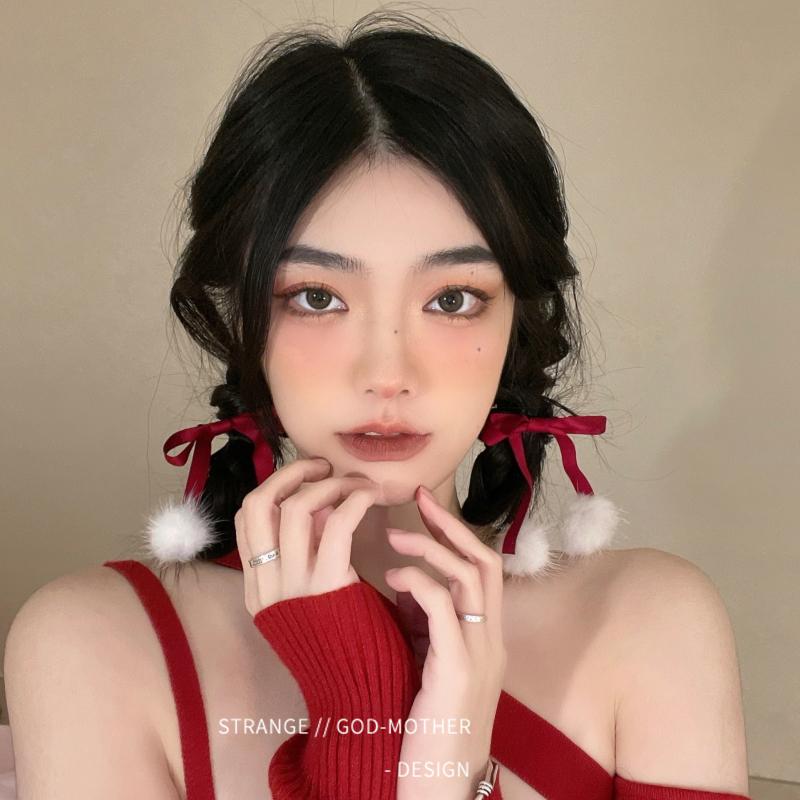 

Other Event & Party Supplies Fund Gules Bowknot Christmas Wind Lovely Hair Ball Hairpin Female Qiu Winter Headdress Double Horsetail Side Cl