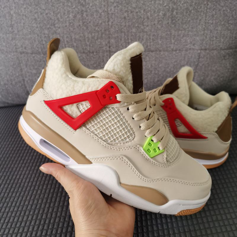 

(With Box)2021 4 Where The Wild Things Are Shoes Men Women Beige Brown Blue Red 4s Sneaker, Multi